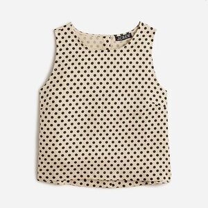 J crew Maxine Button-Back Top in Dot Linen